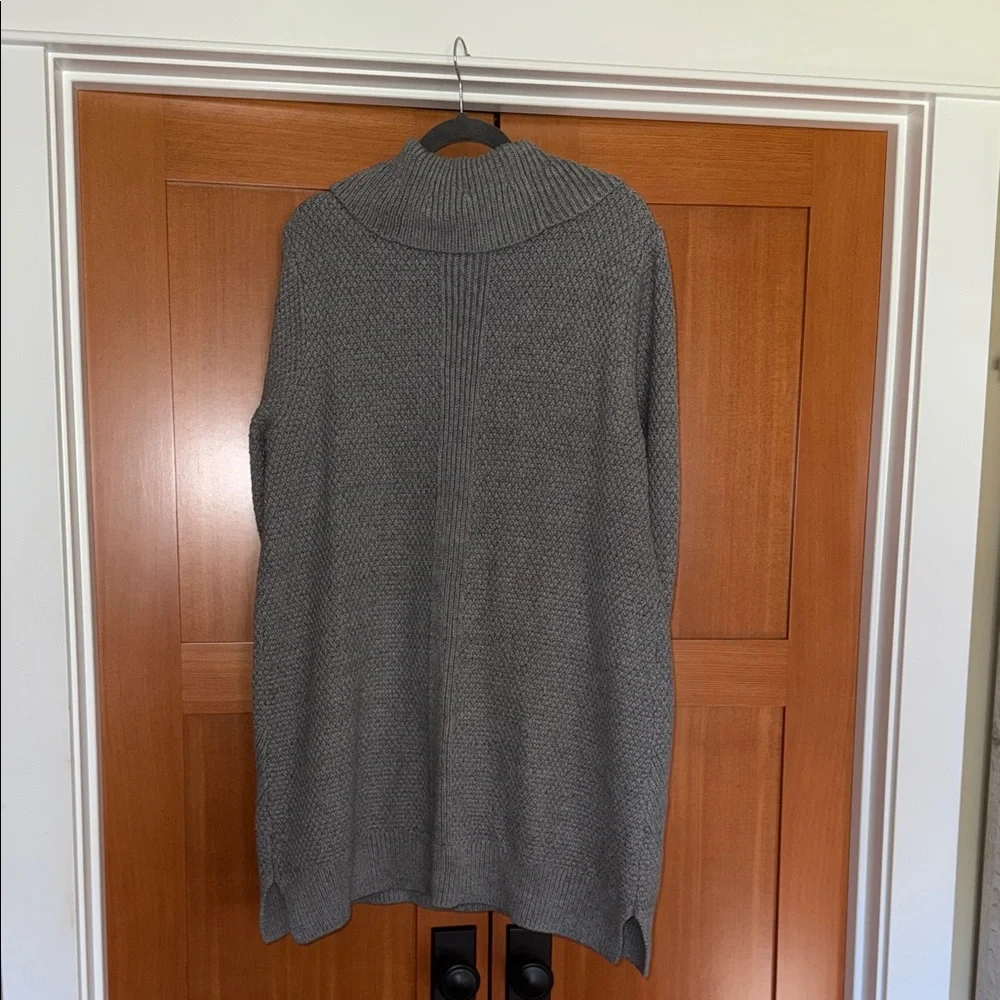 Duluth Trading Co Gray Cowl Neck Sweater - Picture 3 of 4
